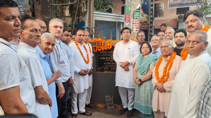 MLA Jimpa inaugurated tile work at Chowk Surajan at a cost of Rs 23 lakh.
